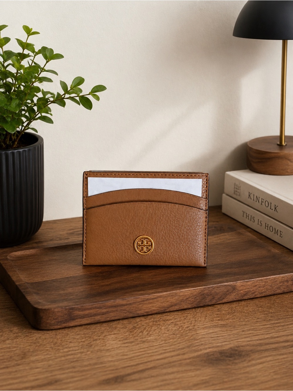 TORY BURCG ROBINSON PEBBLED CARD CASE